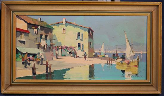 § Cecil Rochfort DOyly-John (1906-1993) Cassis Les Martigues, near St Tropez, 14 x 28in.